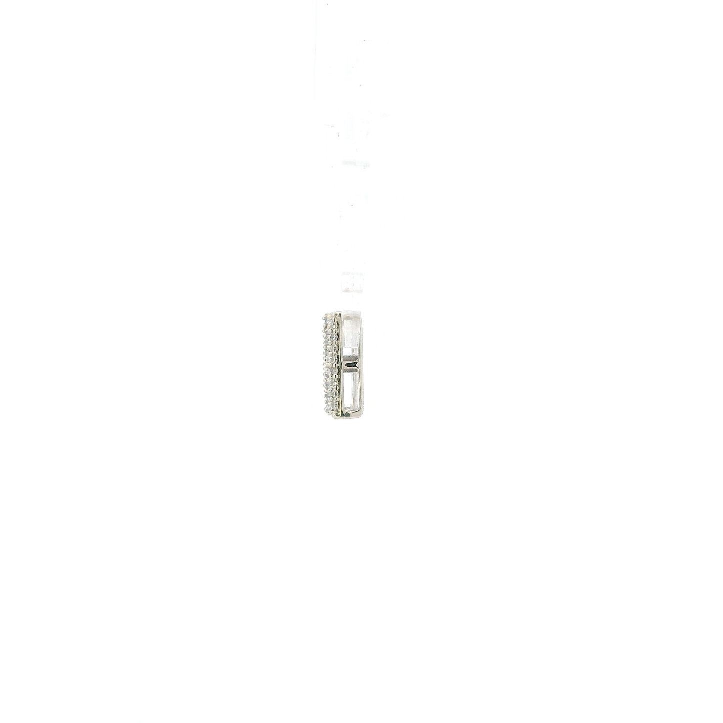 10K White Gold Diamond Letter "H" Pendant - 0.10ct