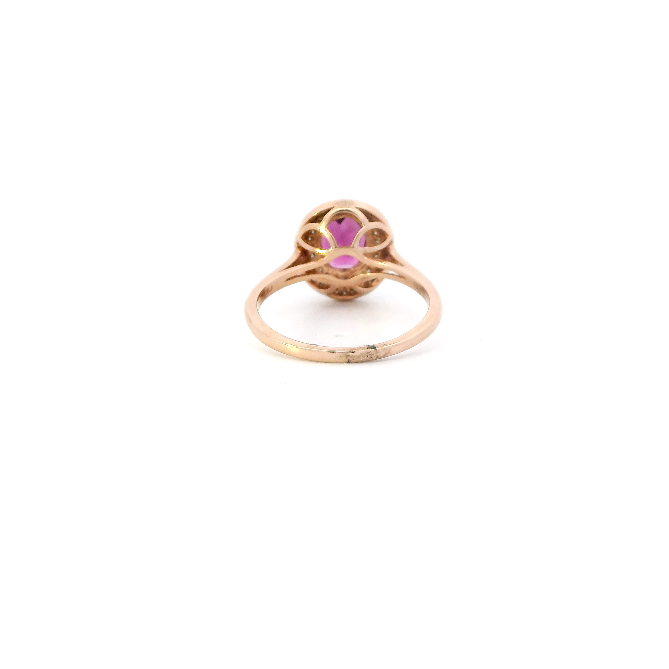10K Rose Gold Amethyst Womens Ring