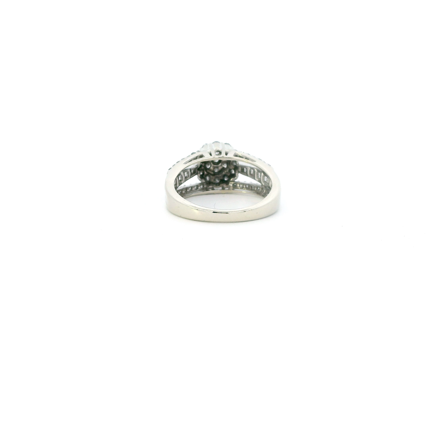 10K White Gold Diamond Women Ring - 0.87ct