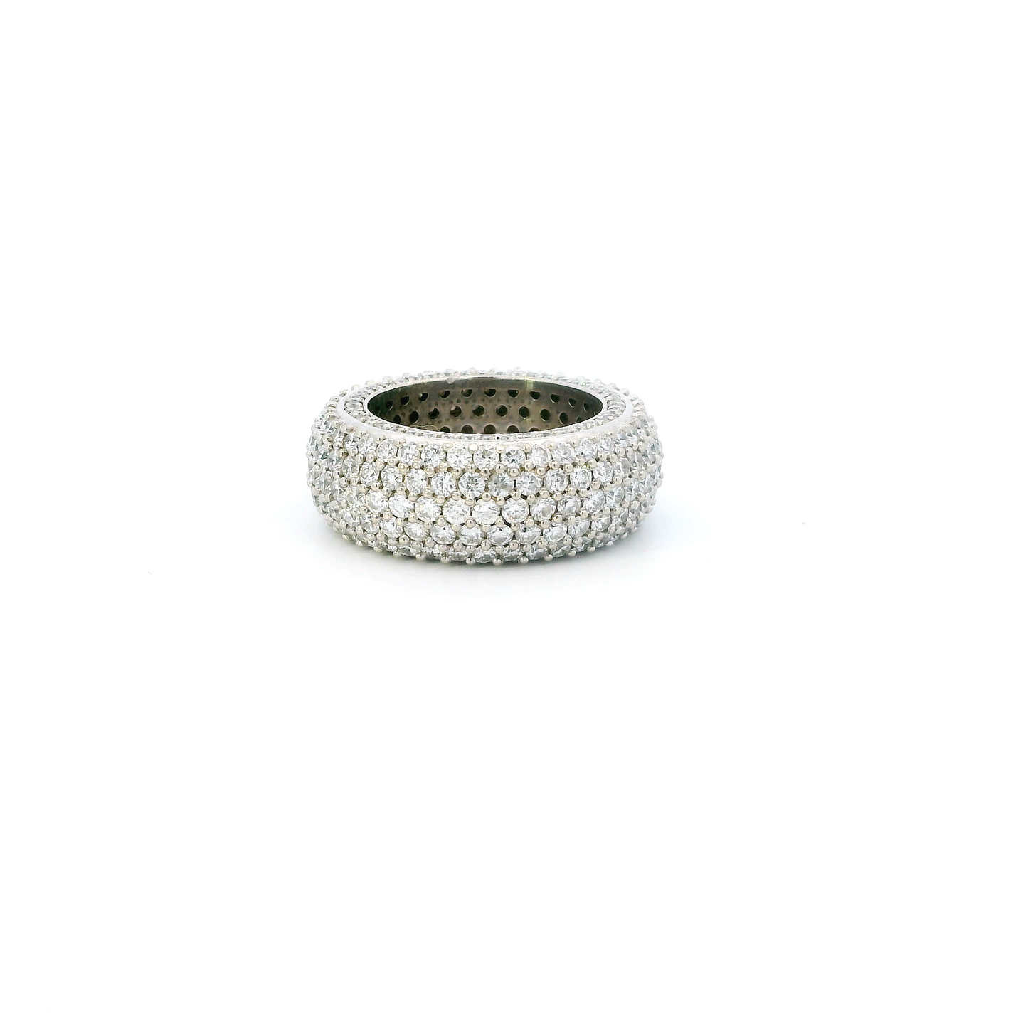 14K White Gold Diamond Womens Eternity Band - 6.00ct
