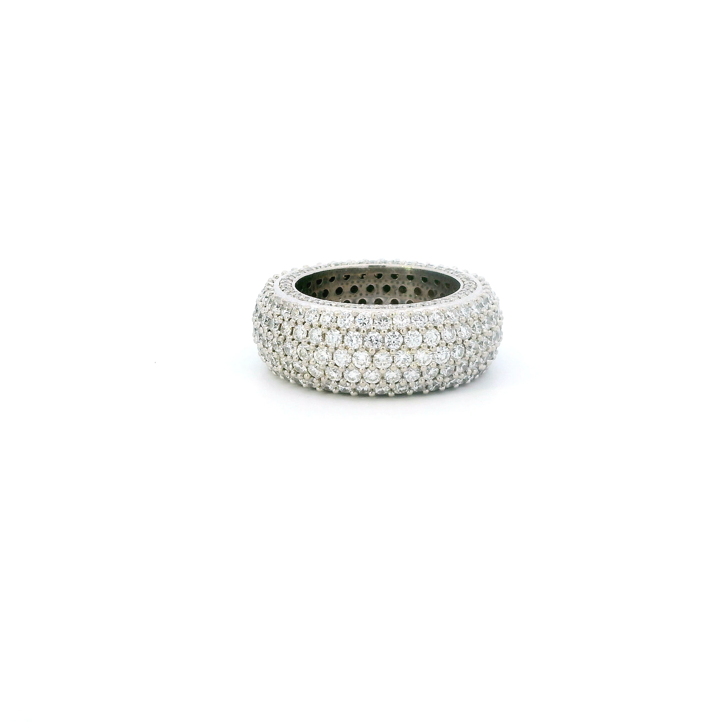14K White Gold Diamond Womens Eternity Band - 6.00ct