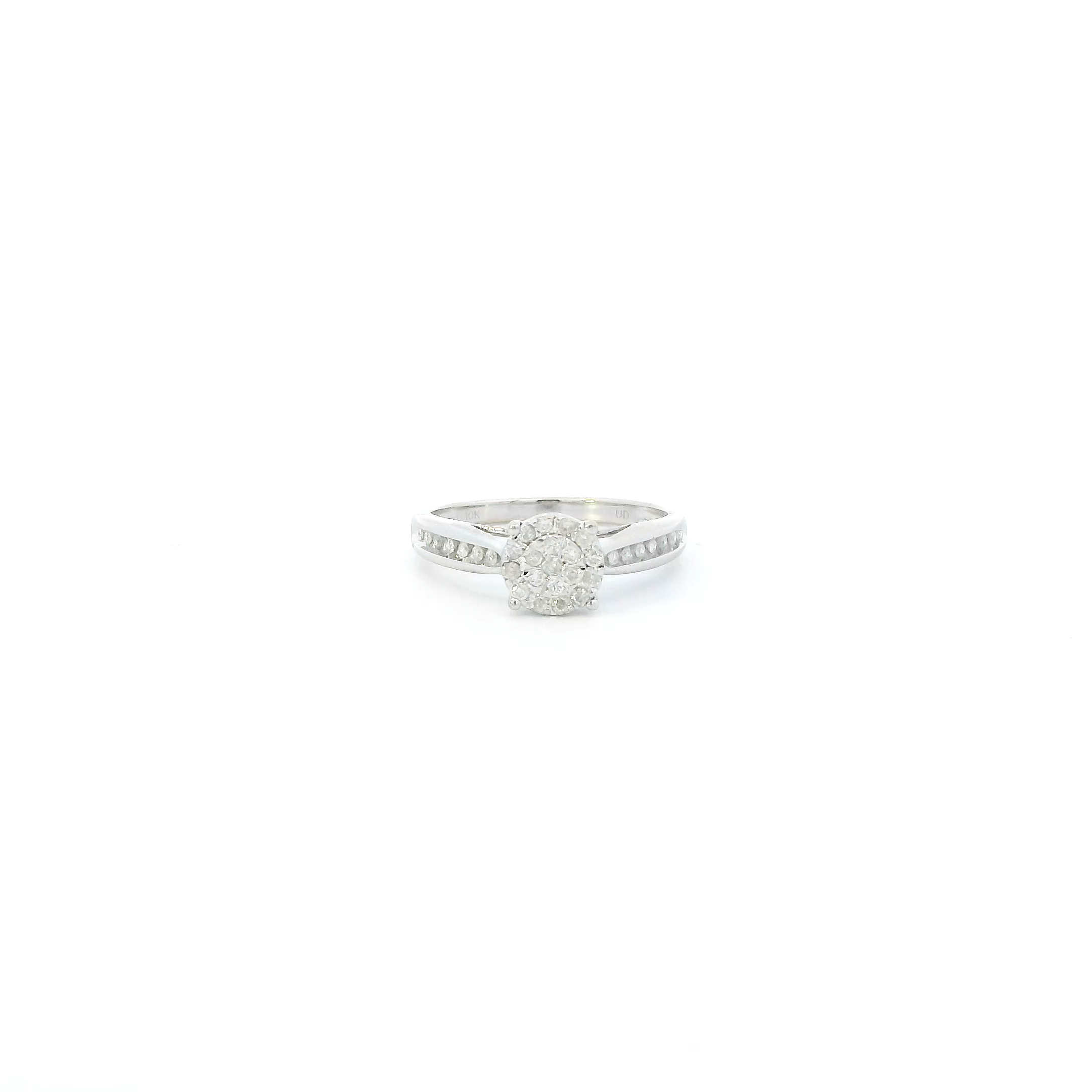 10K White Gold Diamond Womens Ring - 0.21ct