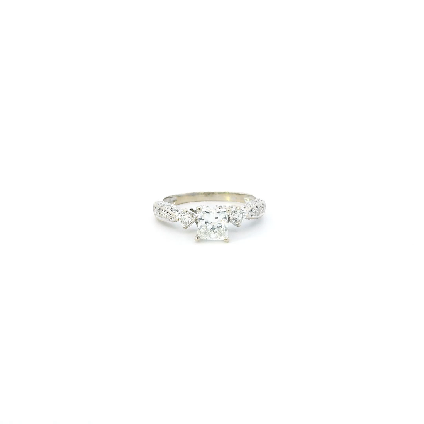 14K White Gold Diamond Womens Ring - 1.25ct