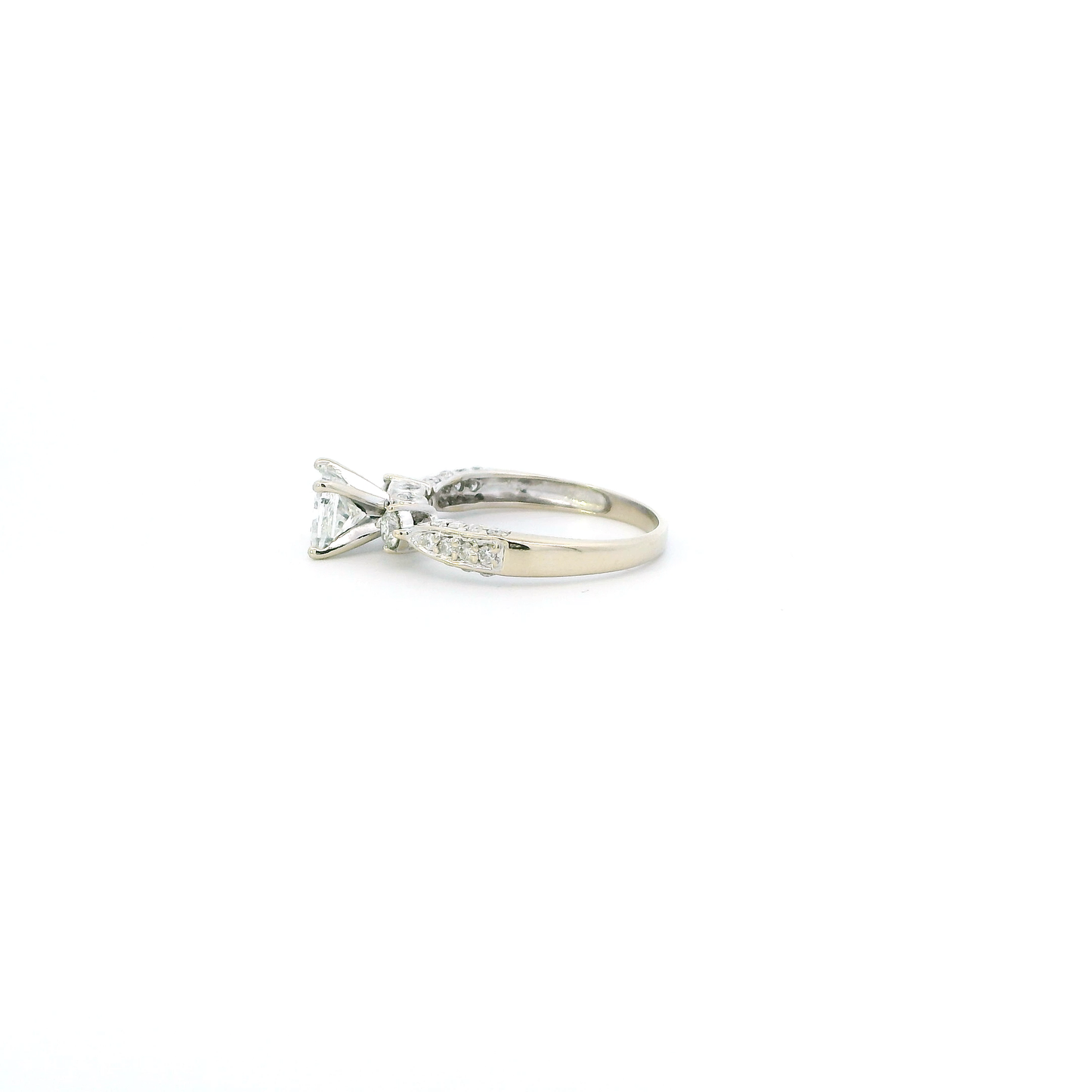 14K White Gold Diamond Womens Ring - 1.25ct