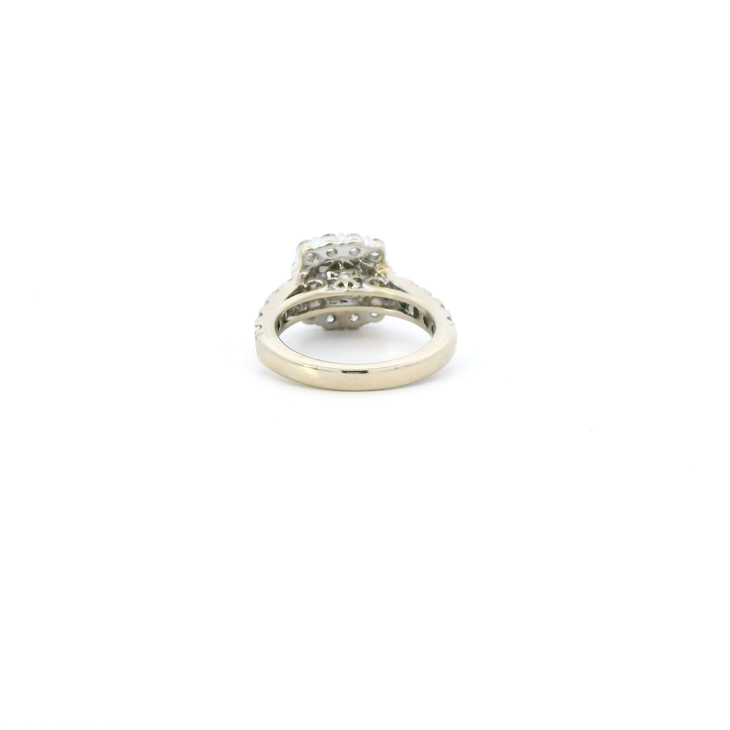 18K White Gold Diamond Womens Engagement & Wedding Ring Set - 3.96ct