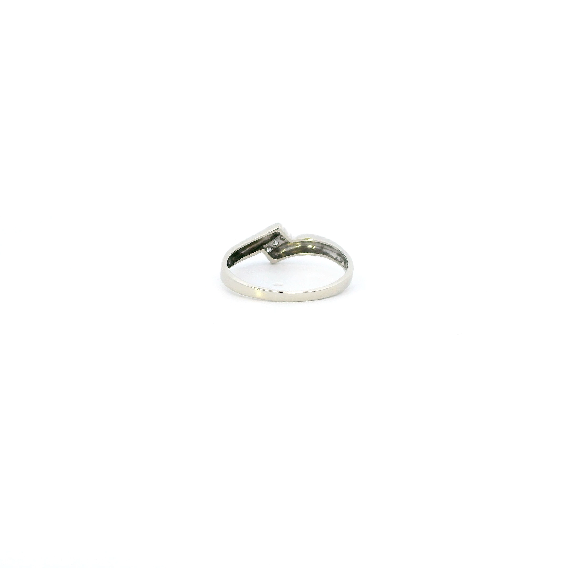 10K White Gold Diamond Womens Ring - 0.03ct