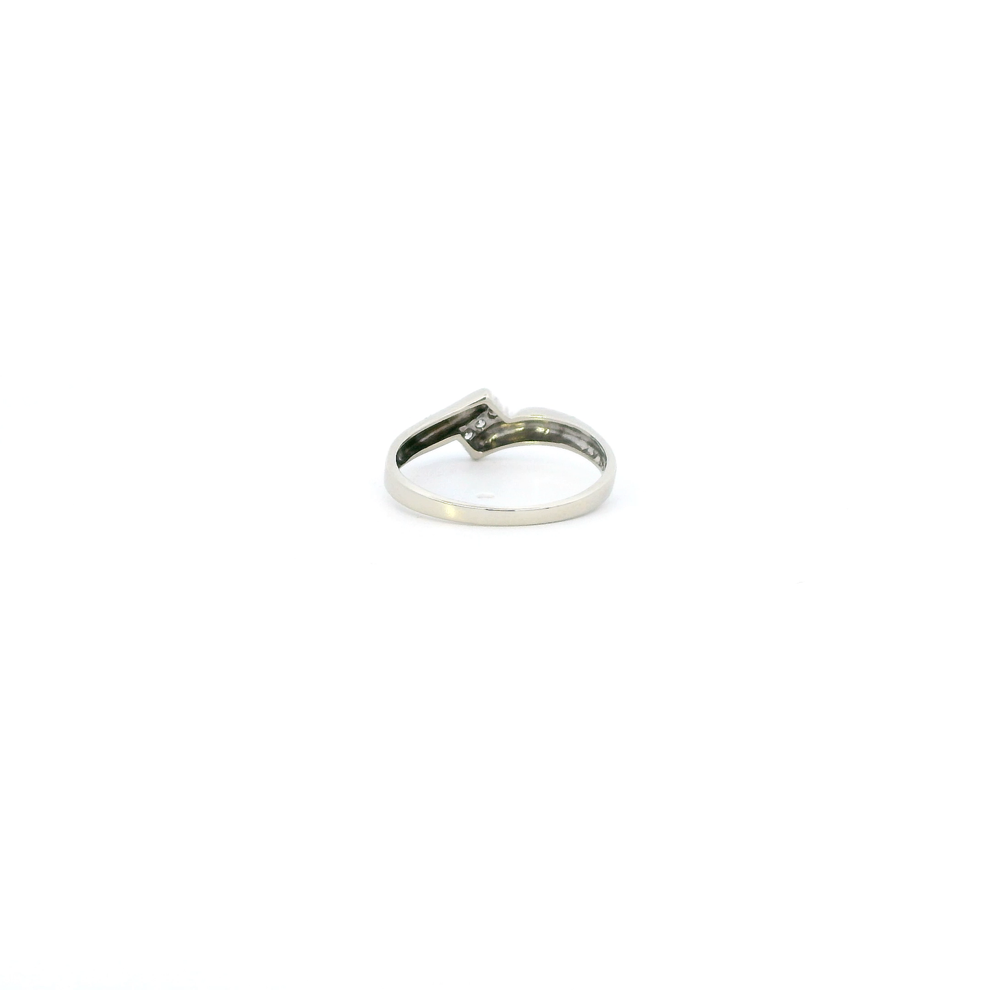10K White Gold Diamond Womens Ring - 0.03ct