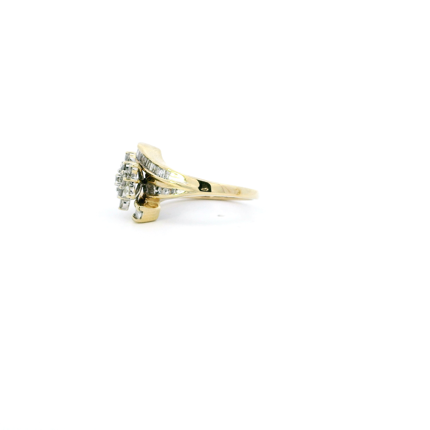 10K Yellow & White Gold Diamond Womens Ring - 1.00