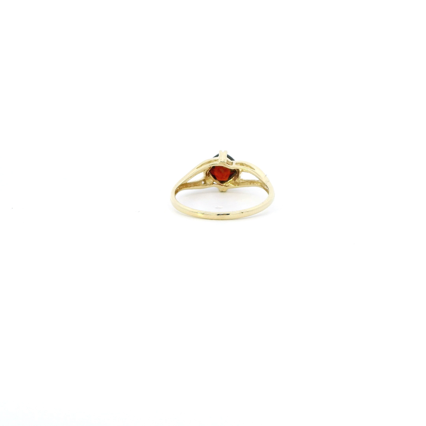 10K Yellow Gold Garnet Womens Ring