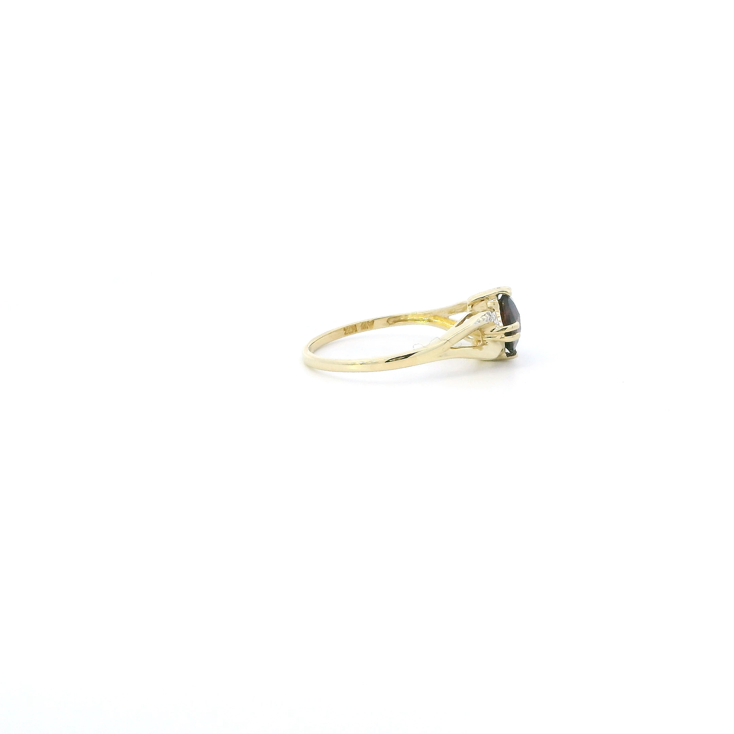 10K Yellow Gold Garnet Womens Ring