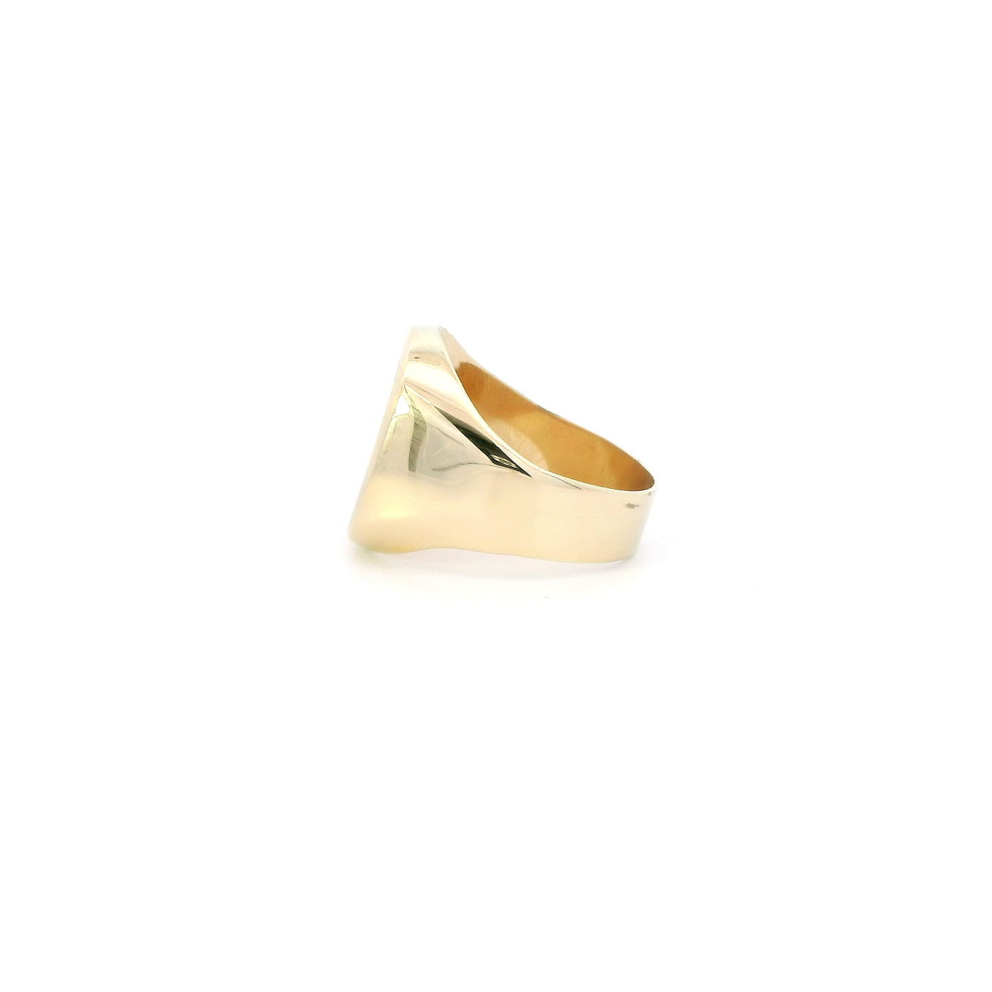 14K Yellow Gold Rectangle Signet Ring