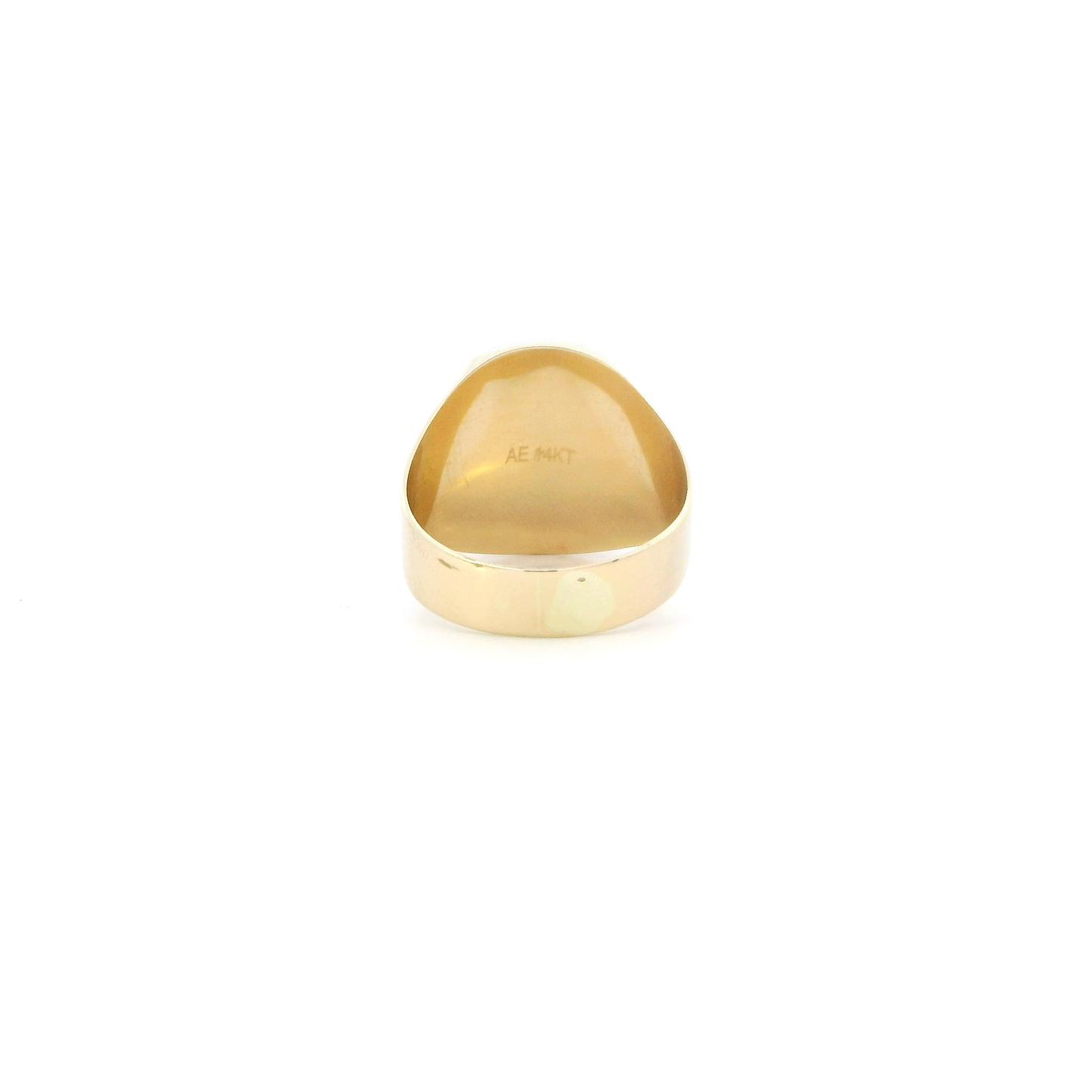 14K Yellow Gold Rectangle Signet Ring