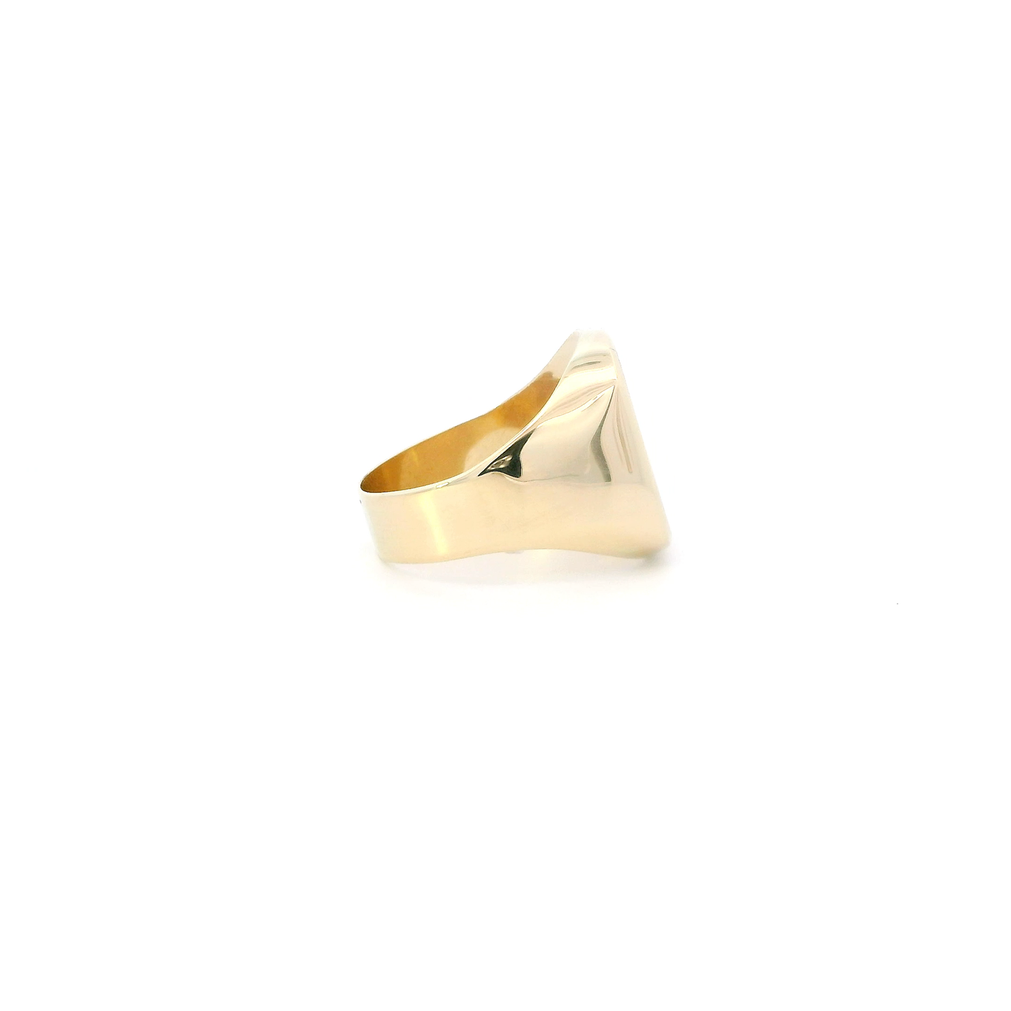 14K Yellow Gold Rectangle Signet Ring