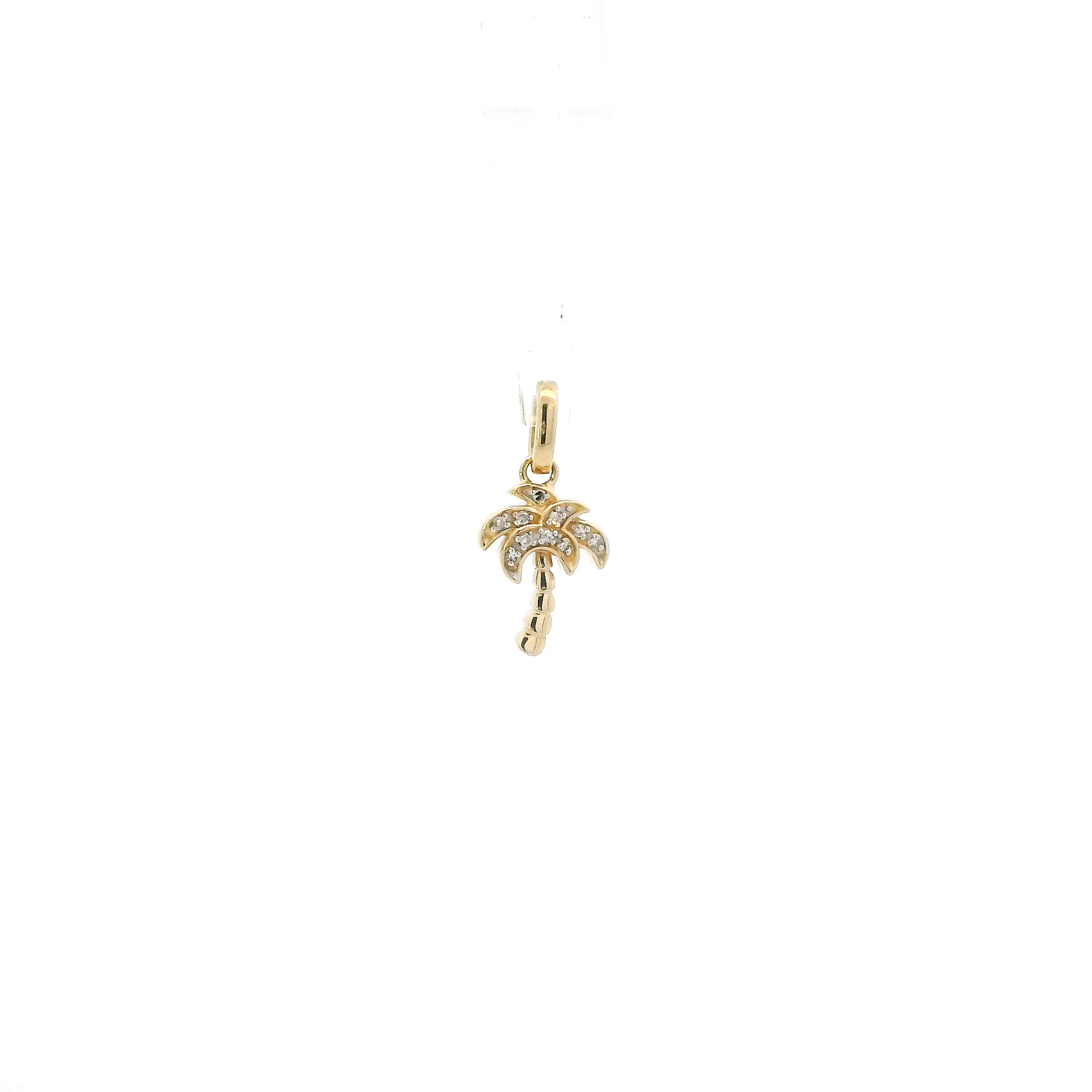 10K Yellow Gold Palm Tree Pendant