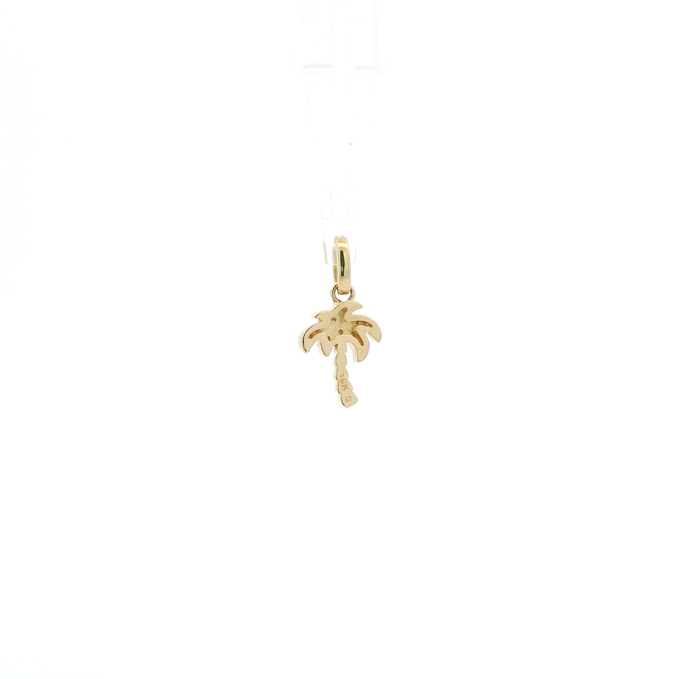 10K Yellow Gold Palm Tree Pendant