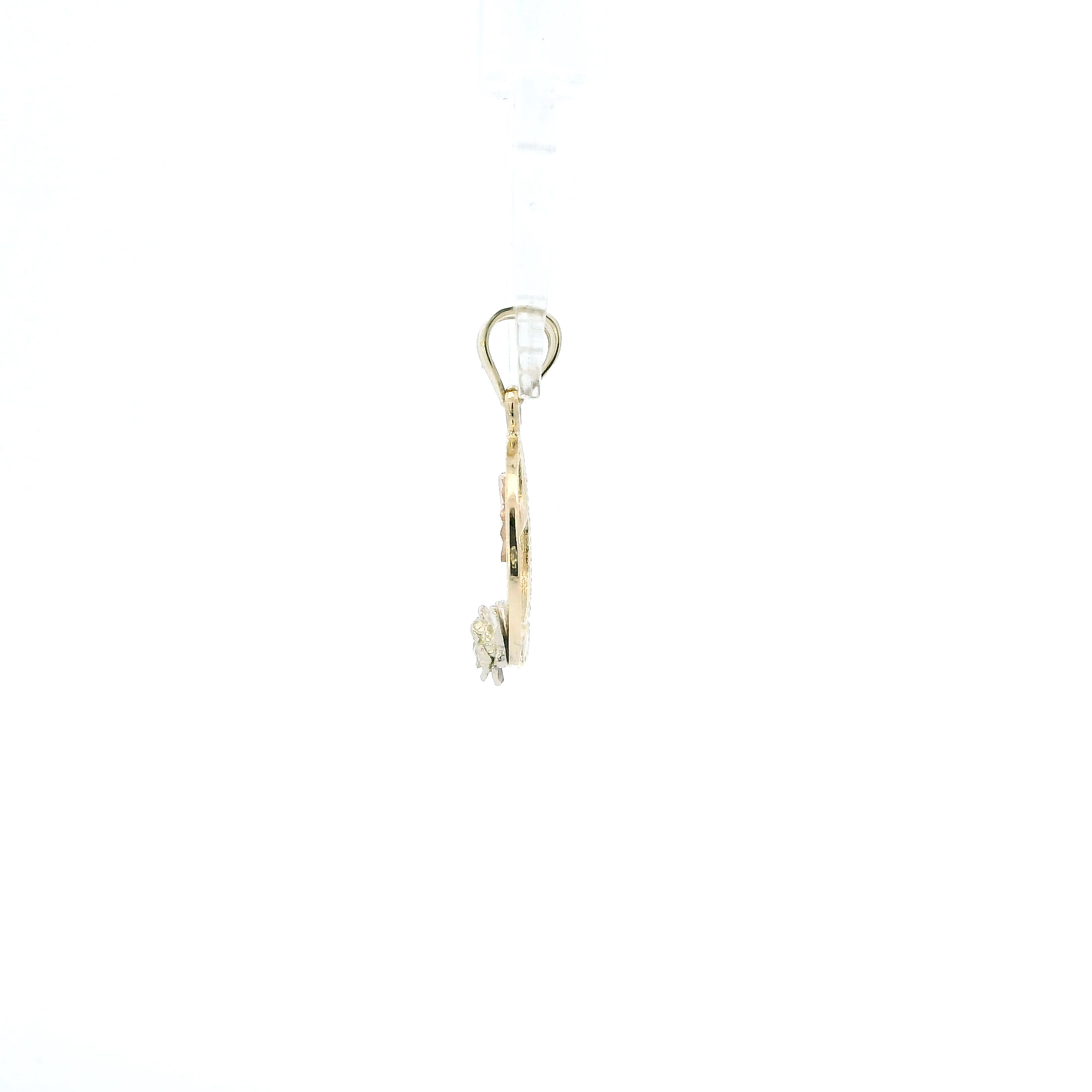 14K Tri Color Gold Round 