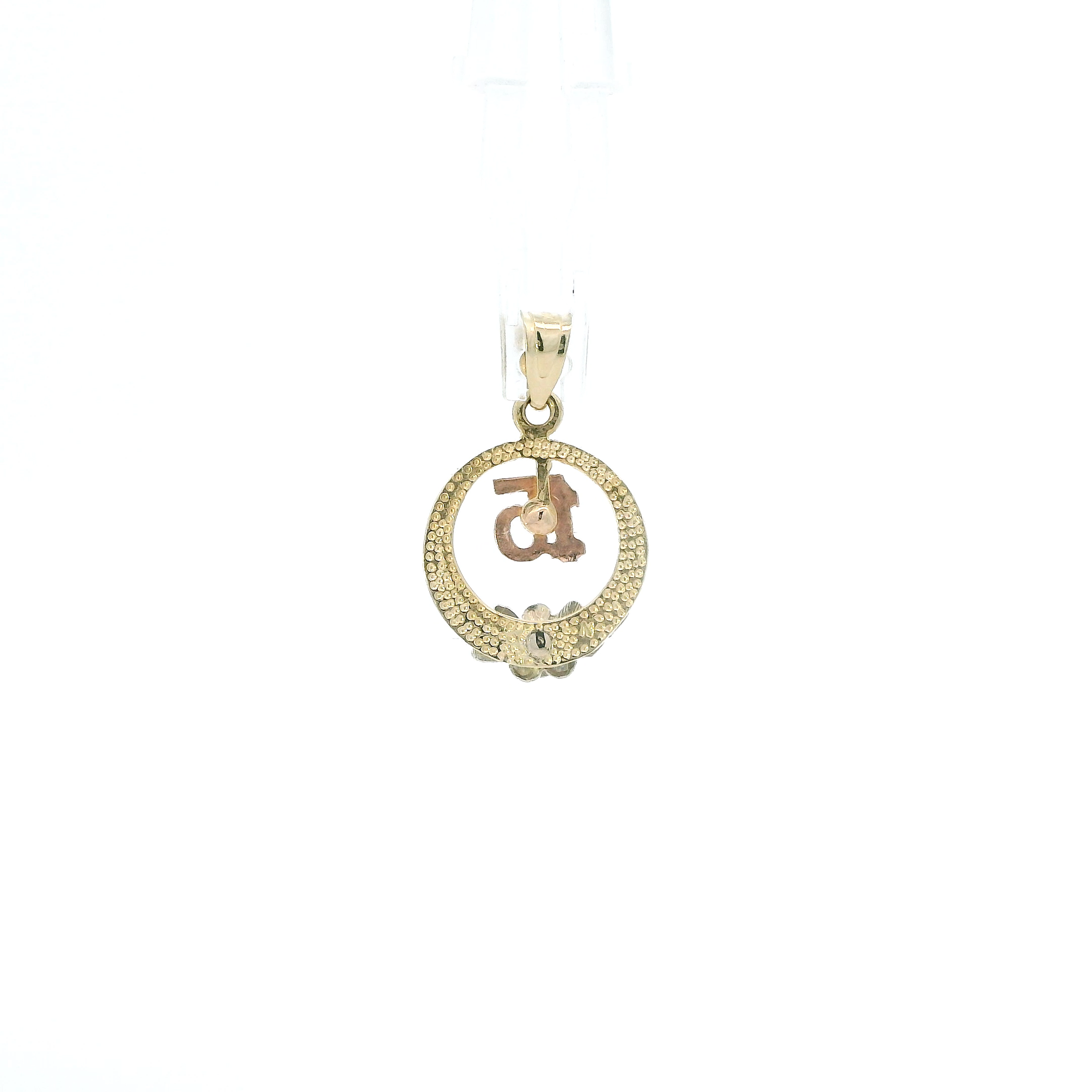 14K Tri Color Gold Round 