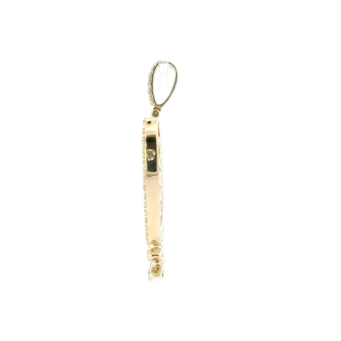 10K Yellow Gold Diamond "100" Pendant - 5.03ct