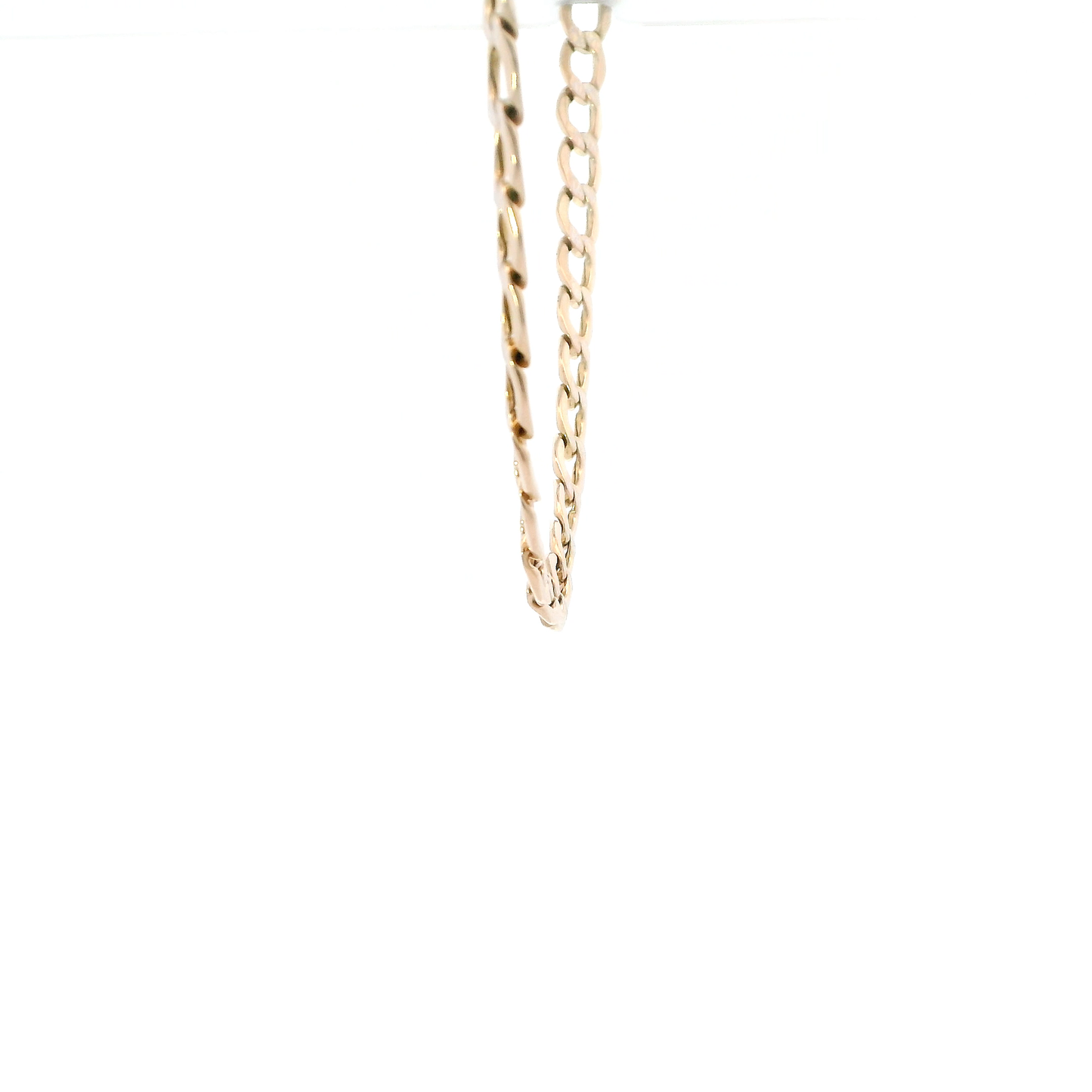 14K Yellow Gold 25.5" Diamond Cut Hollow Curb Chain