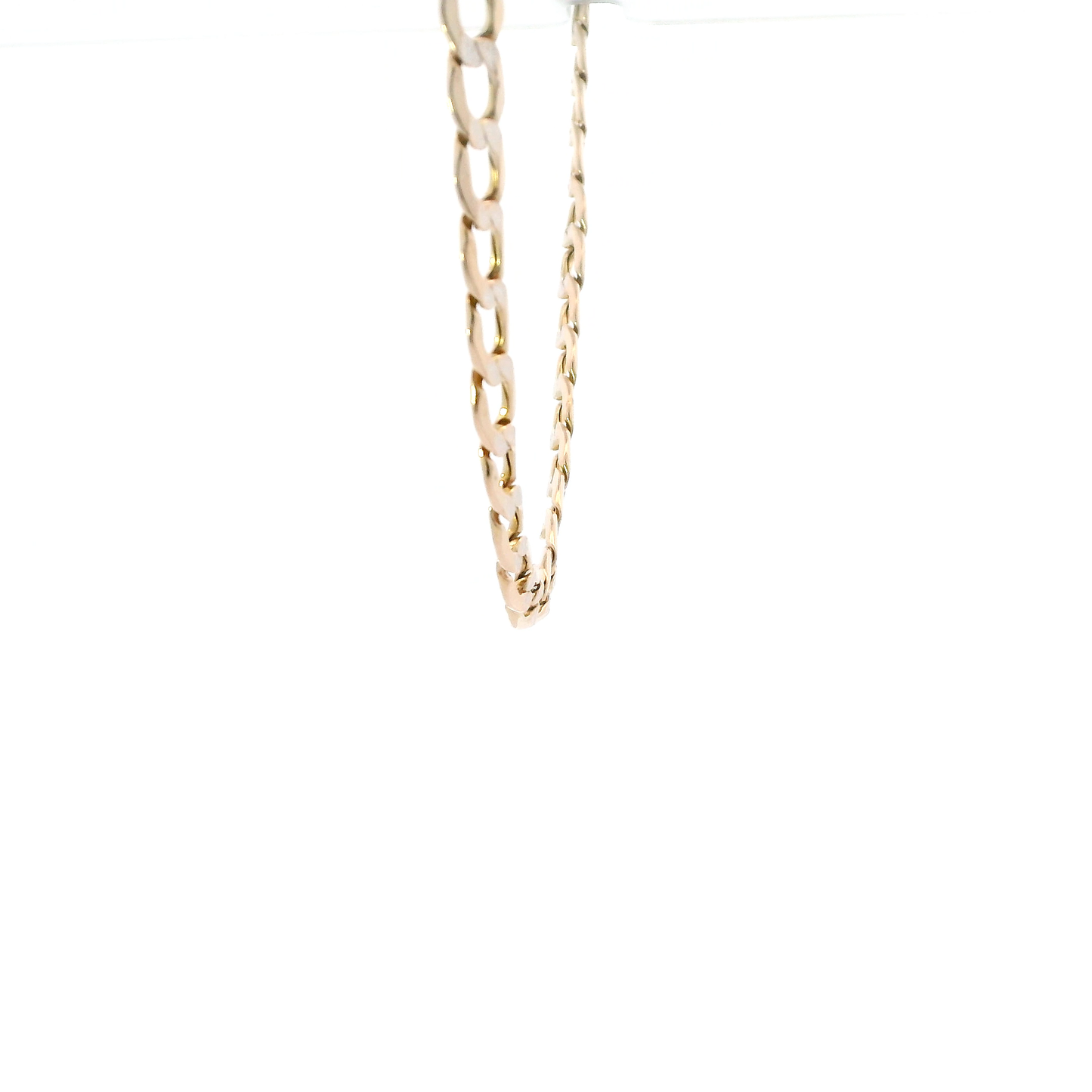 14K Yellow Gold 25.5" Diamond Cut Hollow Curb Chain