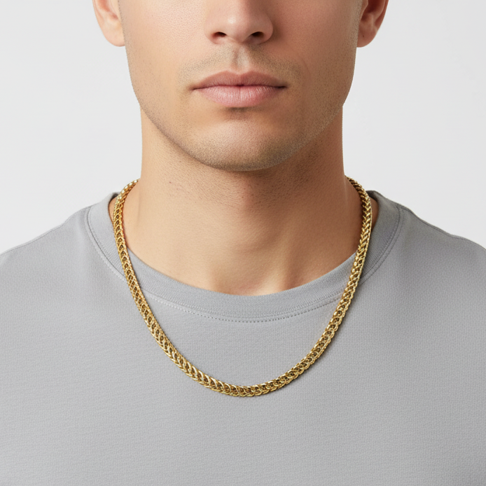 10K Yellow Gold 27.5" Hollow Franco Chain