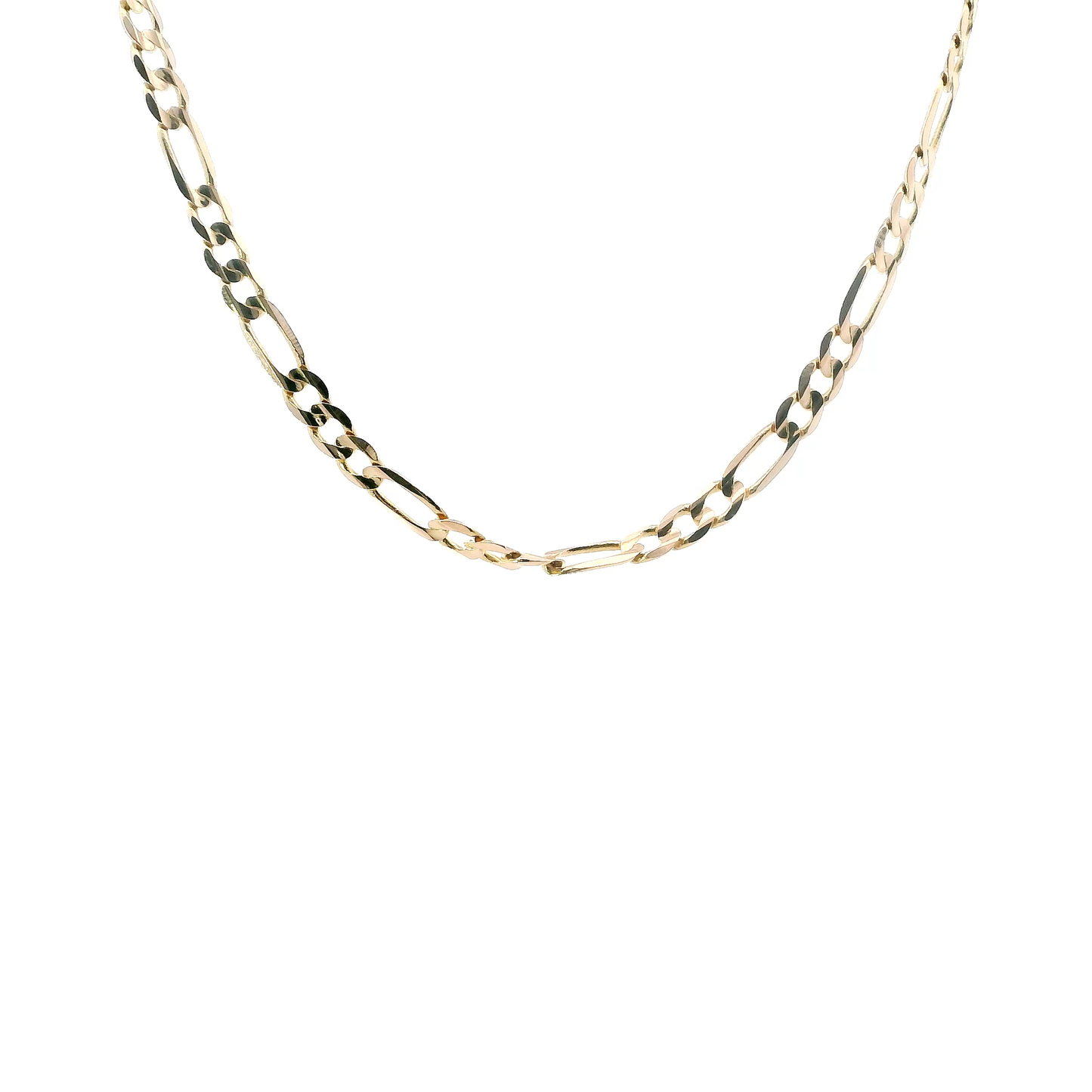 14K Yellow Gold 24" Figaro Chain