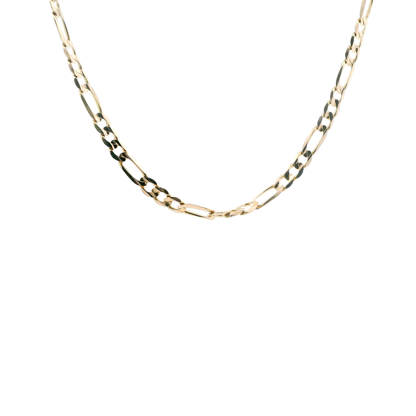 14K Yellow Gold 24" Figaro Chain