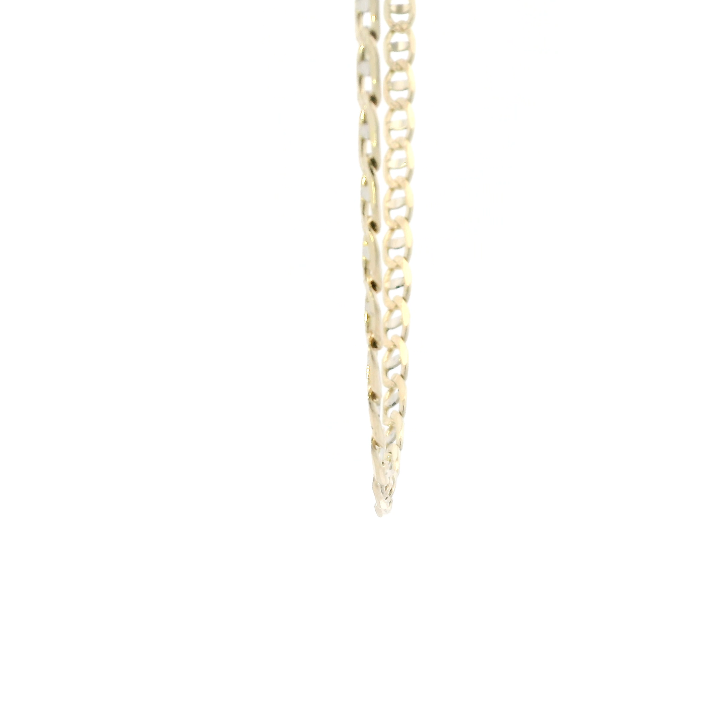 14K Yellow Gold 24" Diamond Cut Mariner Chain