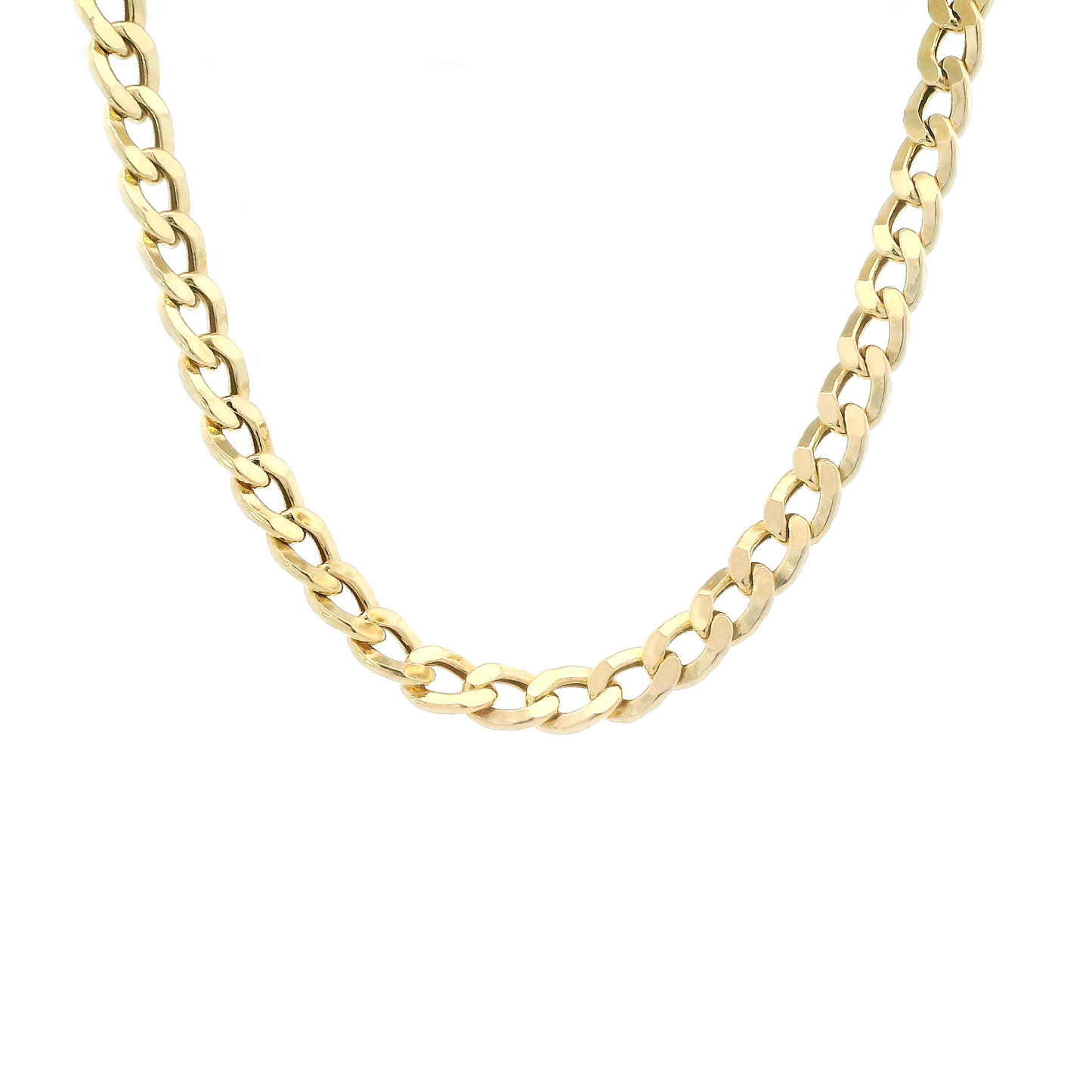 10K Yellow Gold 22" Hollow Curb Chain