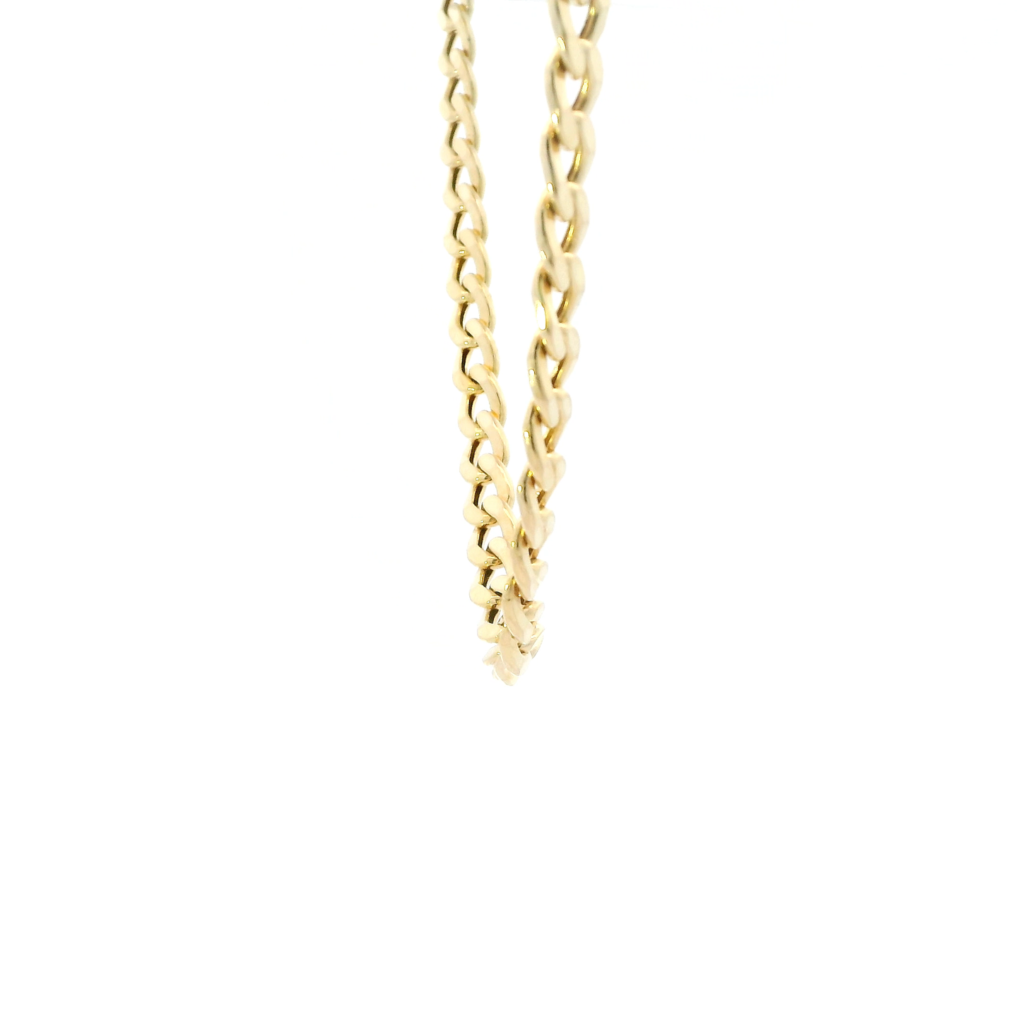 10K Yellow Gold 22" Hollow Curb Chain