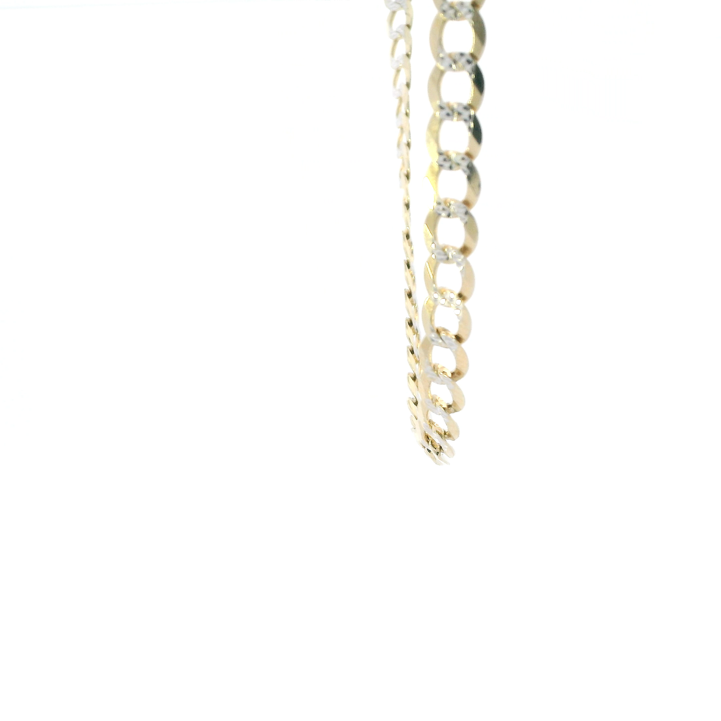 14K Yellow Gold 26" Diamond Cut Curb Chain