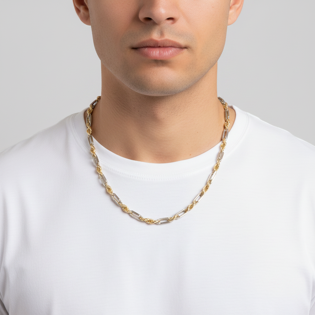14K Yellow Gold 27.5" Figarope Chain