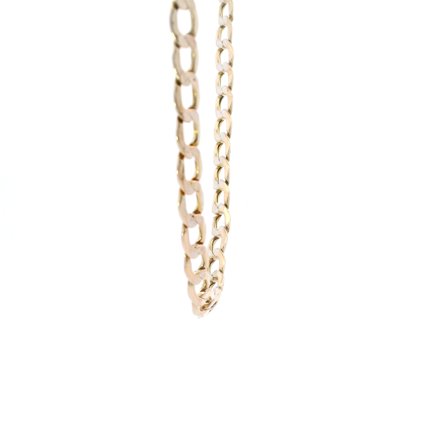 14K Yellow Gold 23" Diamond Cut Hollow Curb Chain