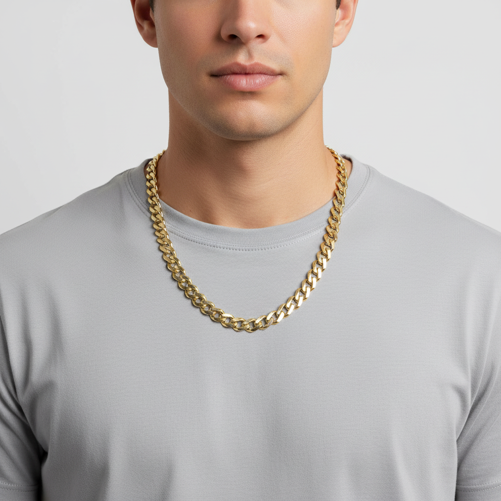 14K Yellow Gold 24" Monaco Cuban Chain