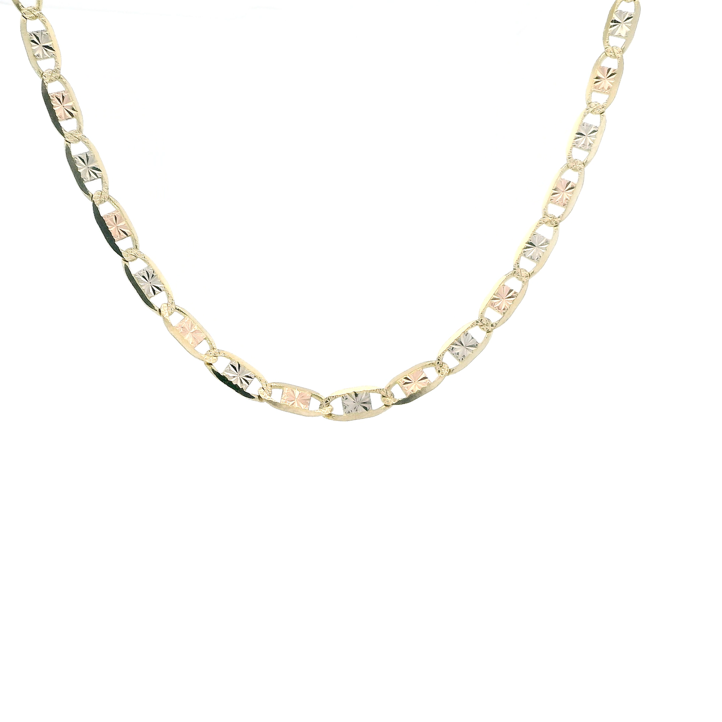 14K Tri Color 20" Valentino Chain