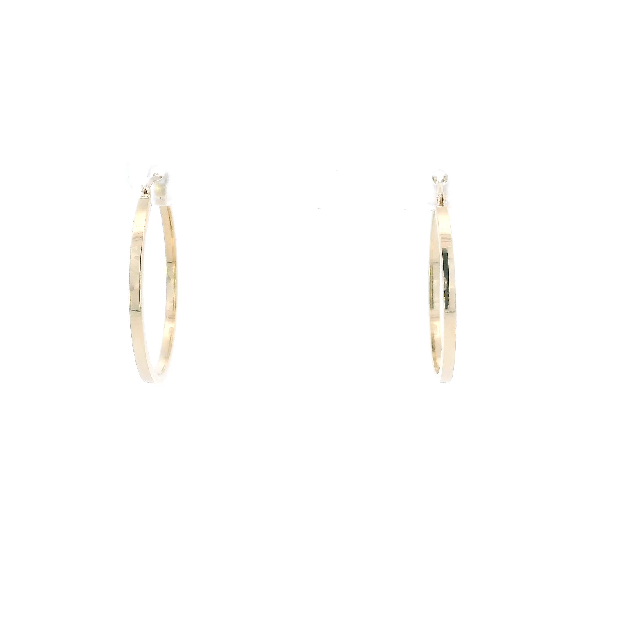 14K Yellow Gold Square Hoop Earrings