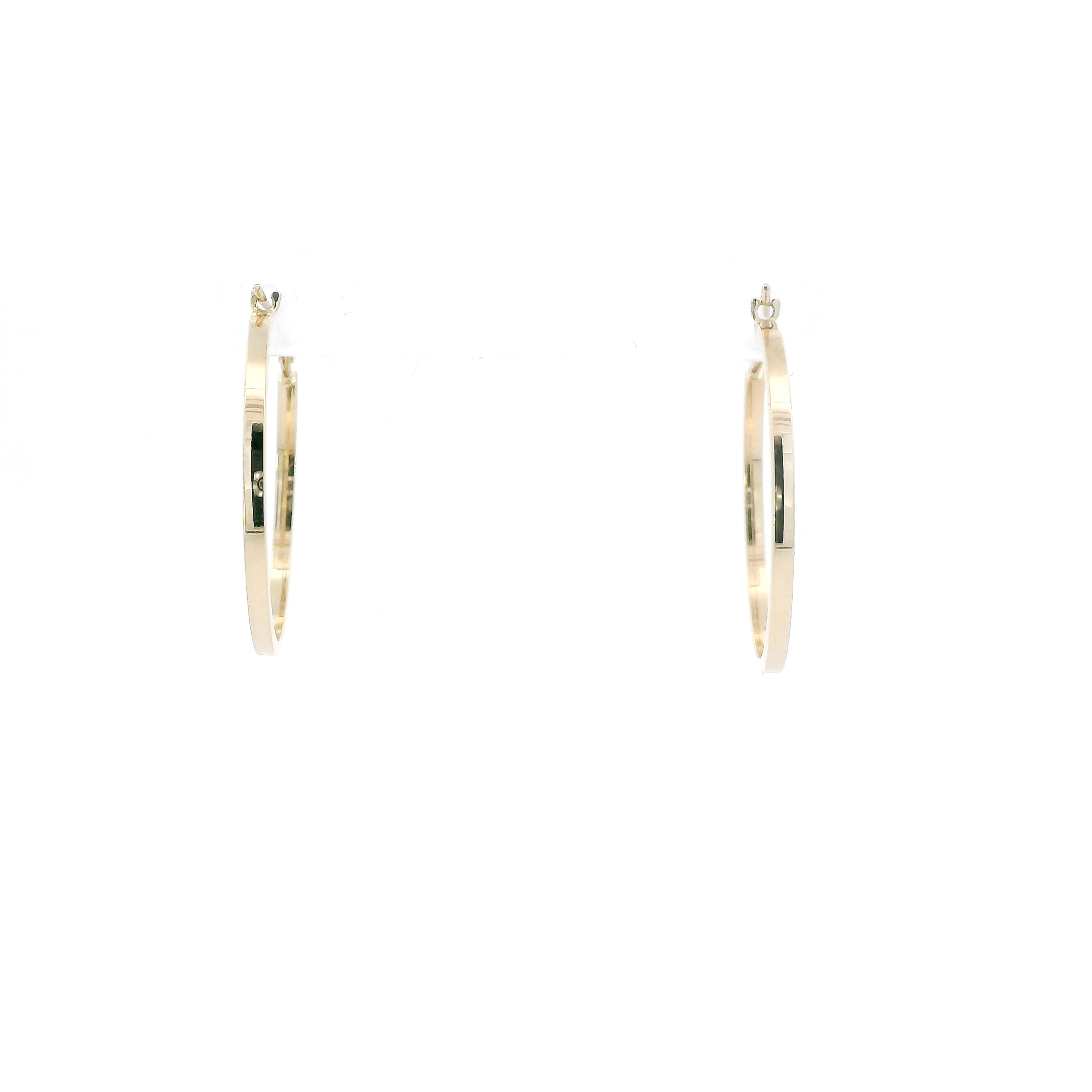 14K Yellow Gold Square Hoop Earrings