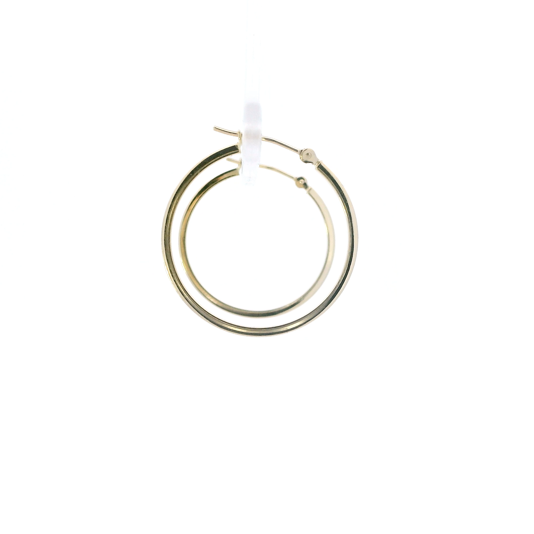 14K Yellow Gold Square Hoop Earrings