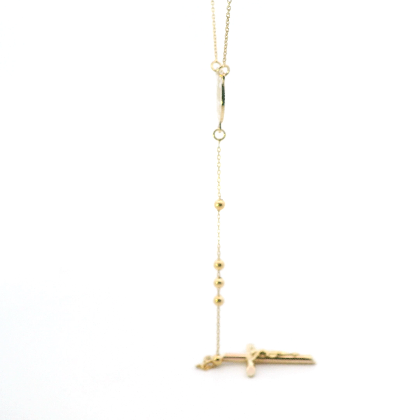14K Yellow Gold 18" Beaded Rosary