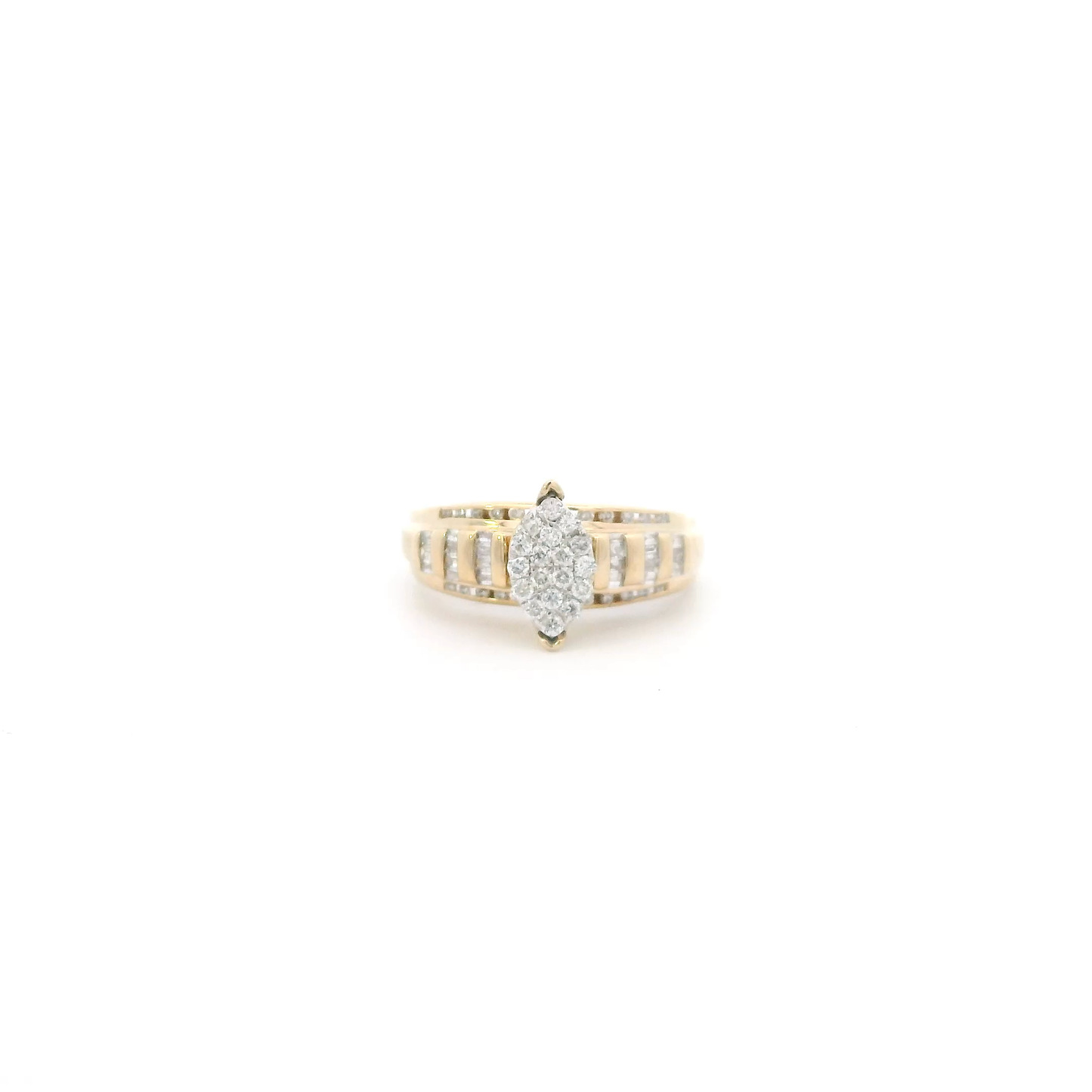10K Yellow Gold Diamond Womens Ring - 0.24ct