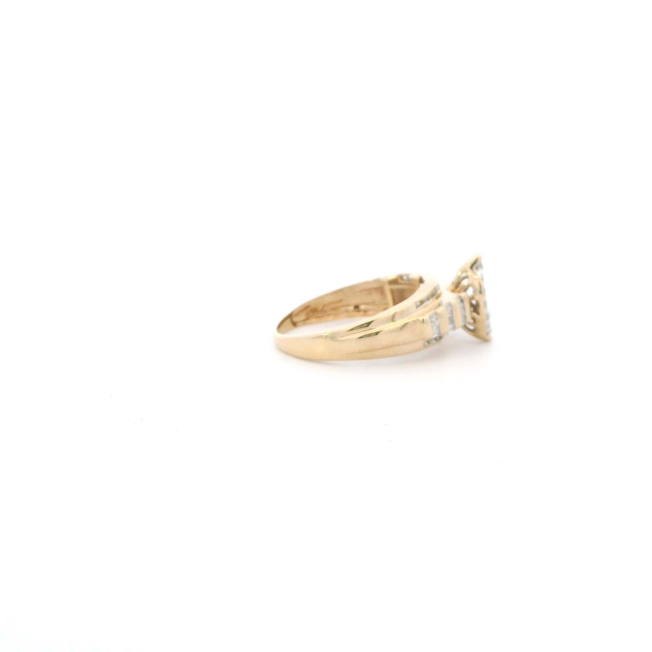 10K Yellow Gold Diamond Womens Ring - 0.24ct