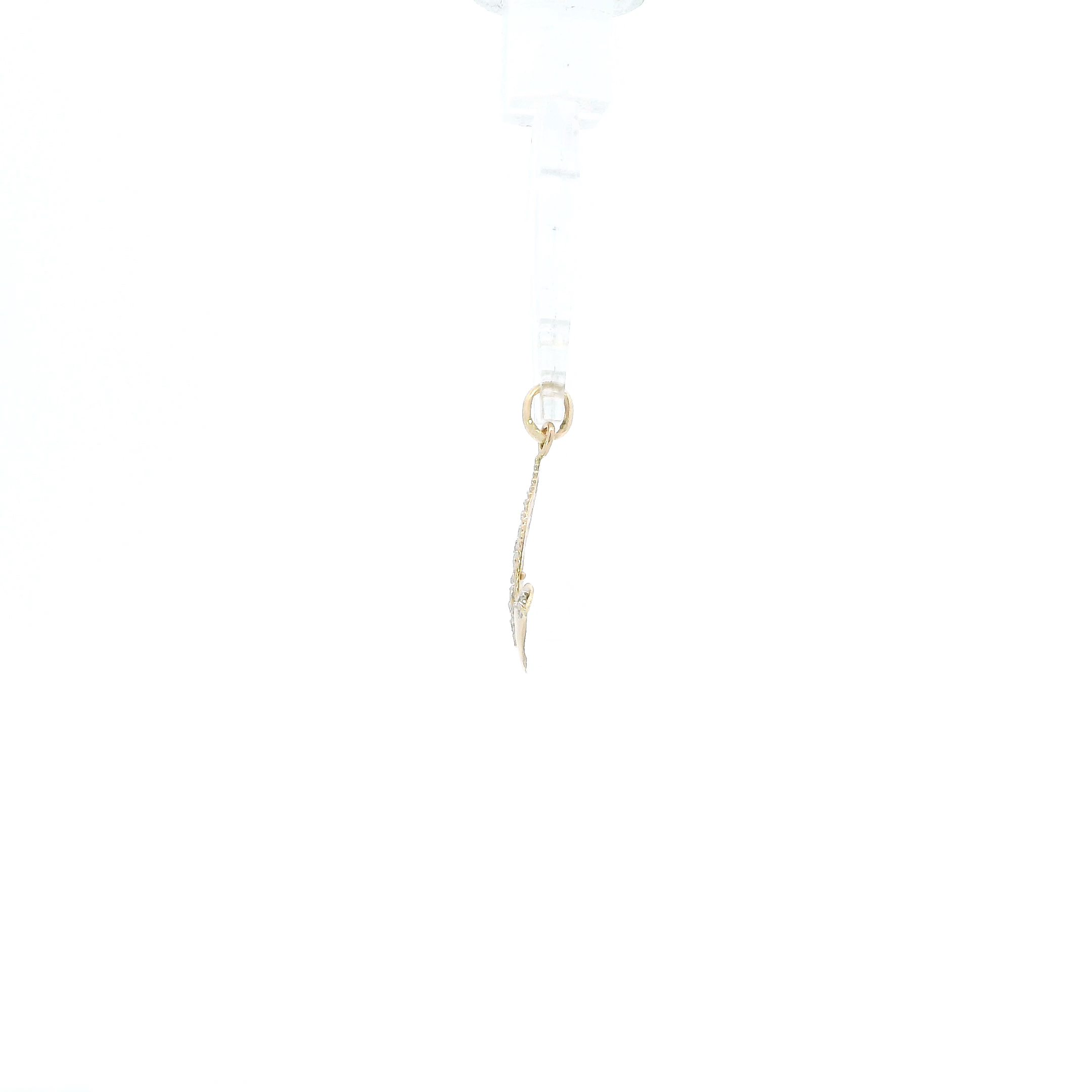 10K Yellow & White Gold Filigree Dove Pendant
