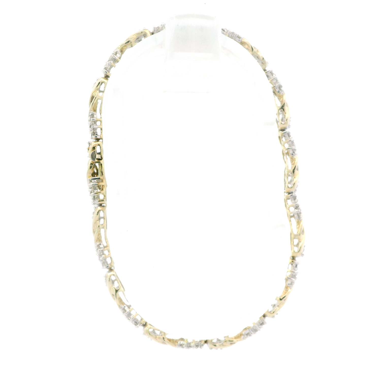 10K Yellow & White Gold 7.25" Diamond Bracelet