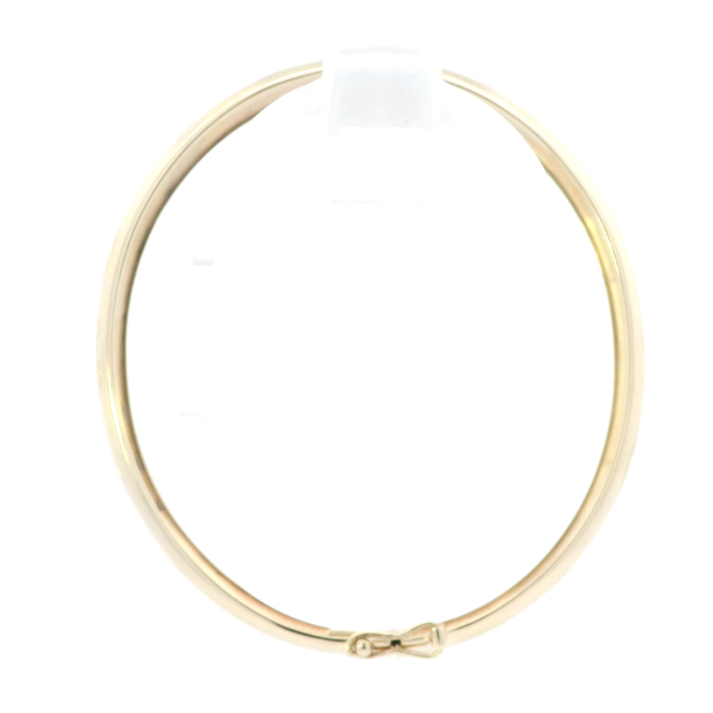 14K Yellow Gold Flower Design Bangle Bracelet