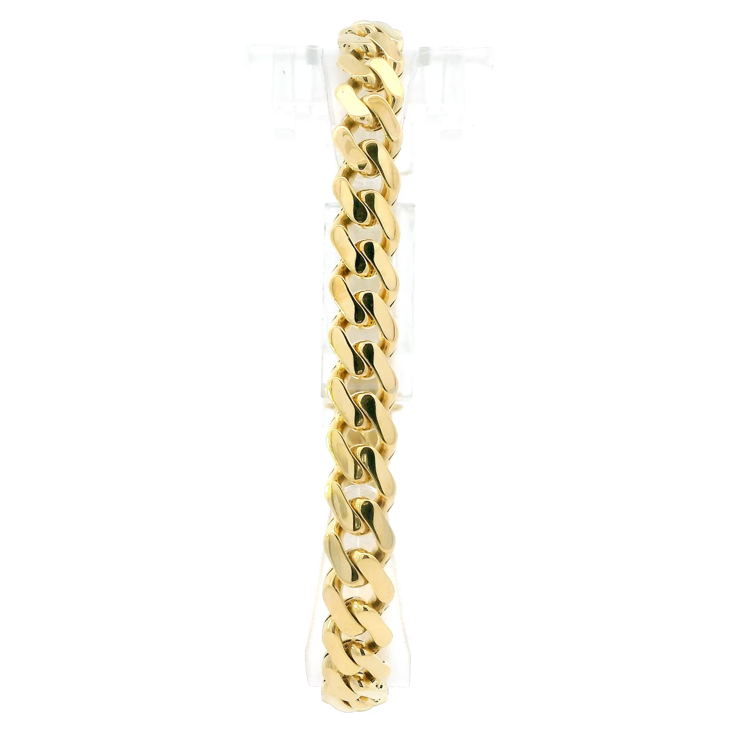 14K Yellow Gold 8.25" Hollow Monaco Bracelet