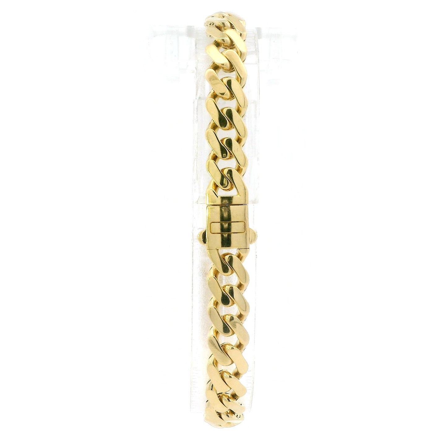 14K Yellow Gold 8.25" Hollow Monaco Bracelet