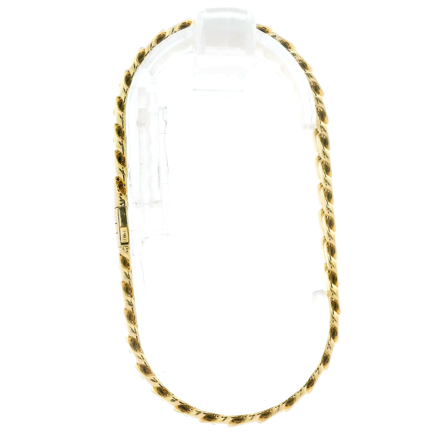 14K Yellow Gold 8.25" Hollow Monaco Bracelet