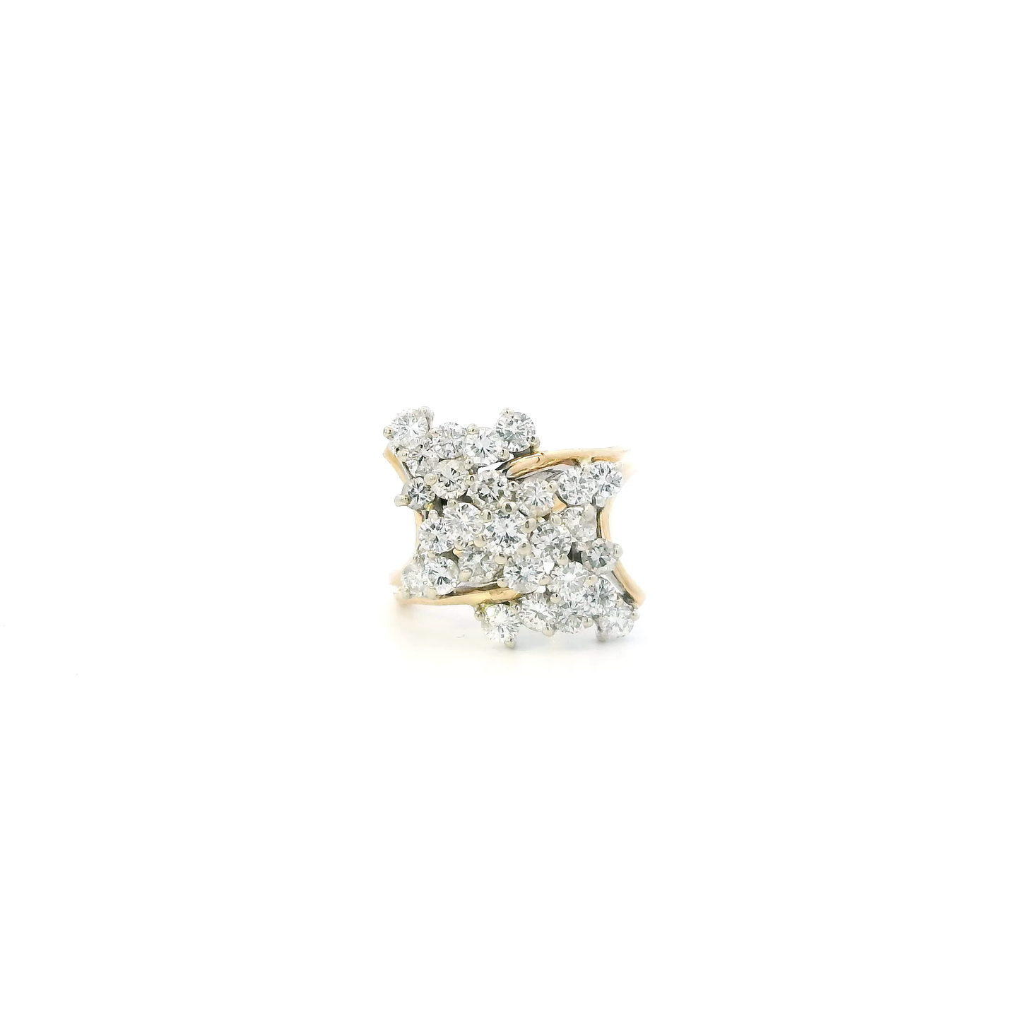 14K Yellow Gold Diamond Womens Ring - 2.03ct