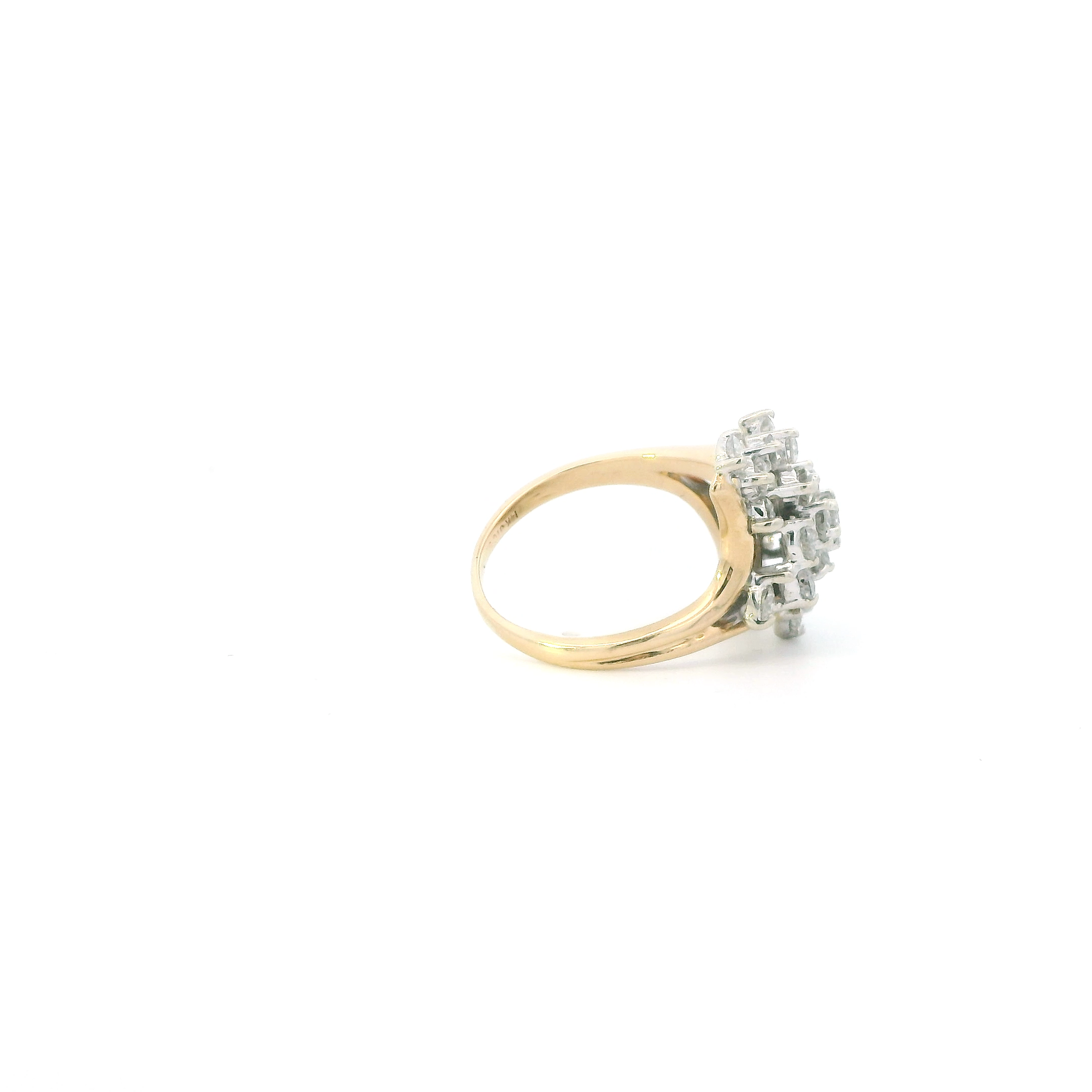 14K Yellow Gold Diamond Womens Ring - 2.03ct