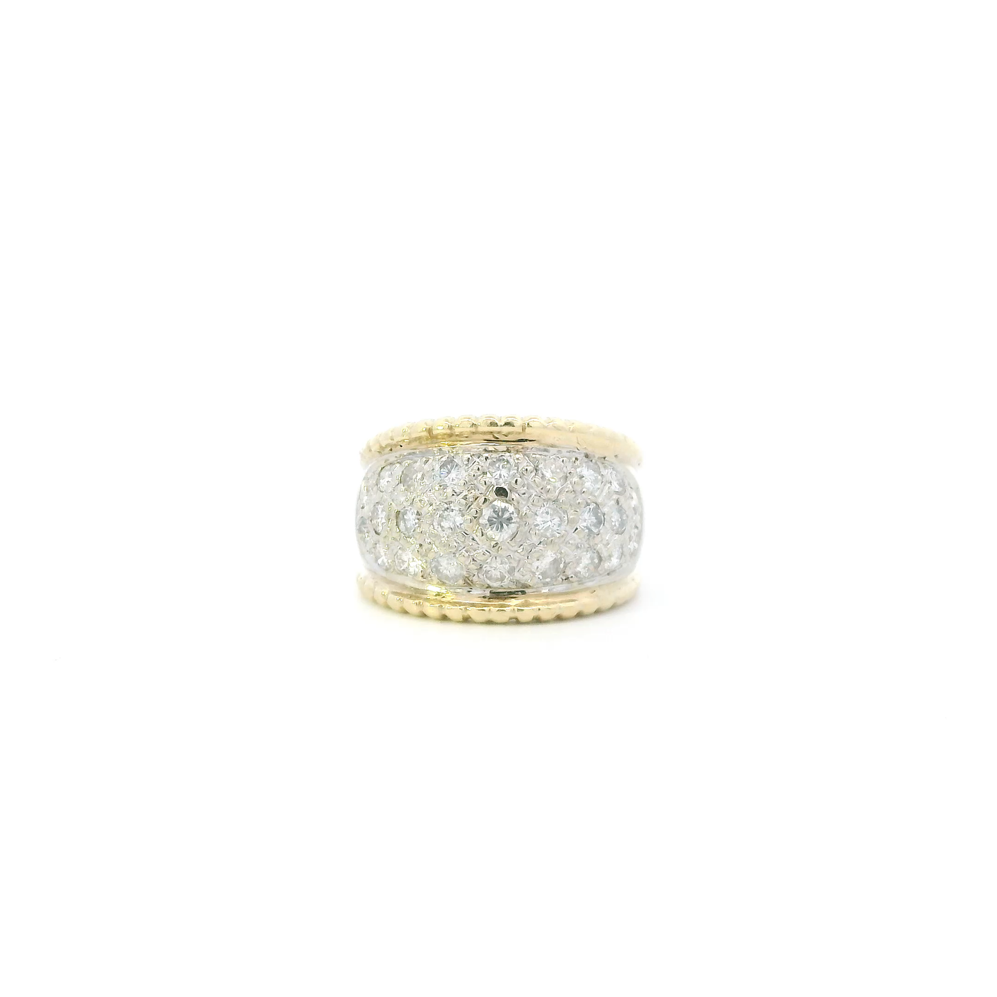 14K Yellow & White Gold Diamond Womens Ring - 1.49ct